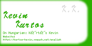 kevin kurtos business card